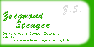 zsigmond stenger business card
